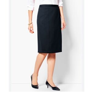 Talbots 10 Elegant Black Pencil Skirt